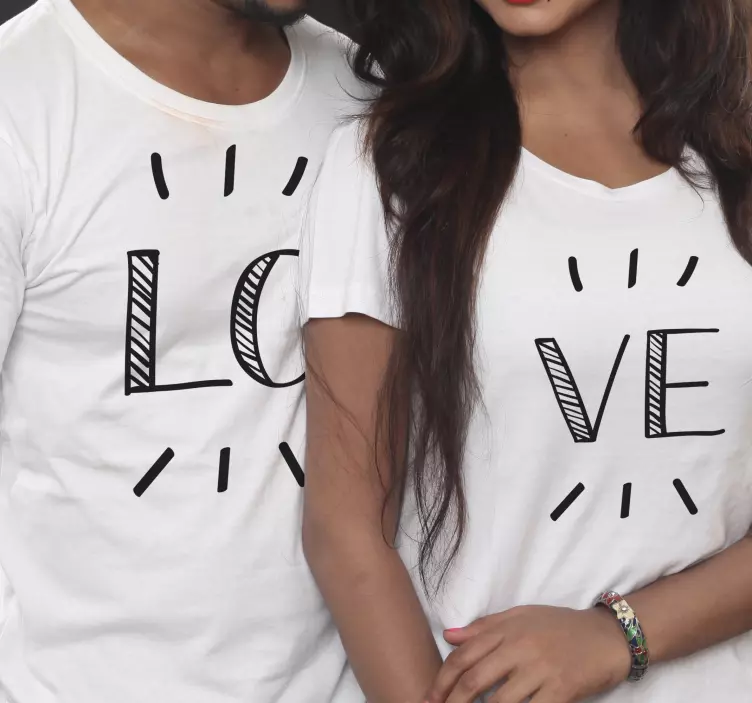 Split love Couple t shirts - TenStickers