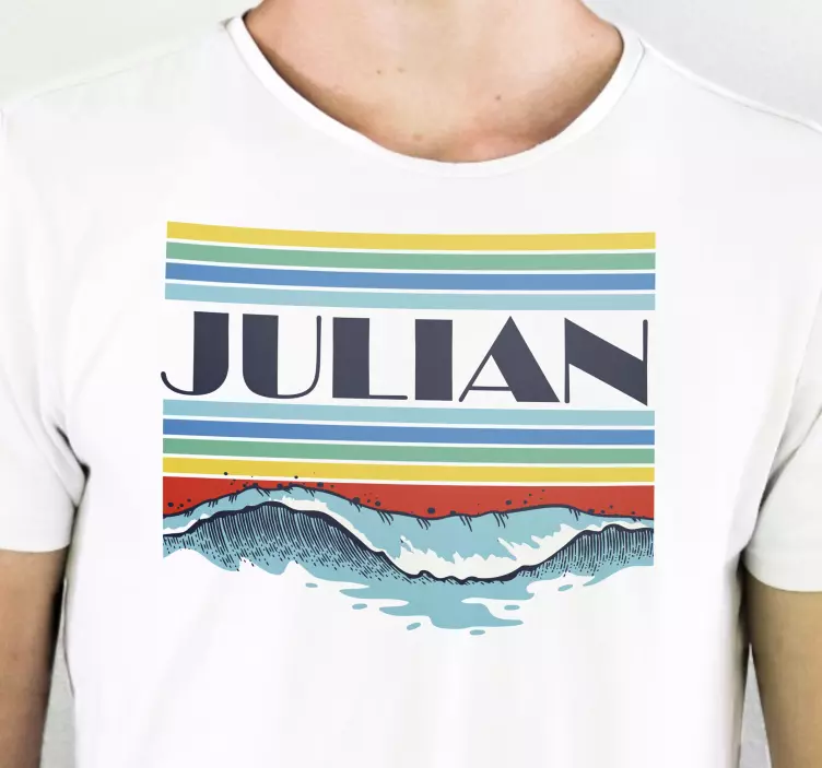 Personalized retro waves t-shirt - TenStickers