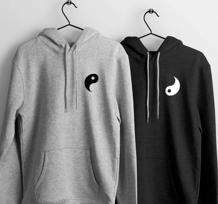 Yin Yang concept couple tee - TenStickers