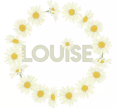T-shirt with name floral name circle - TenStickers