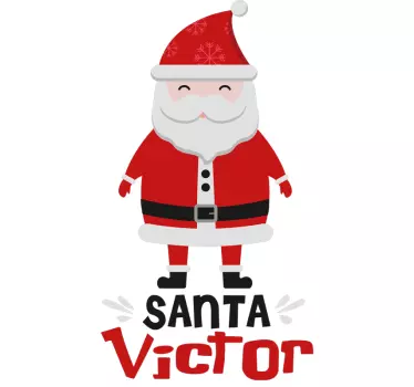 Baby t-shirt cheerful santa victor - TenStickers