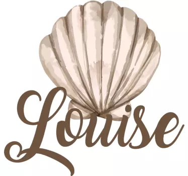 Stylish shell monogram t-shirt - TenStickers