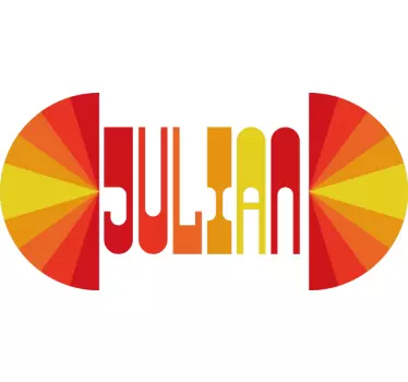 Colorful name display t-shirt - TenStickers