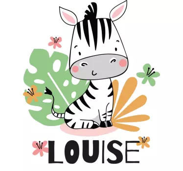 Kids t-shirt with adorable zebra design - TenStickers