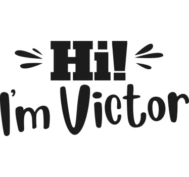 Baby t-shirt hello baby victor - TenStickers