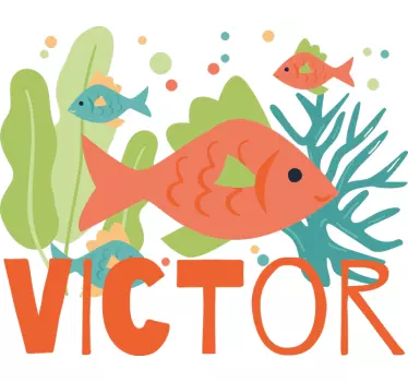 Kids t-shirt colorful fish design - TenStickers