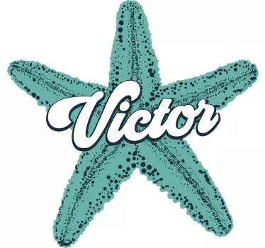 T-shirt with name starfish with victor name - TenStickers