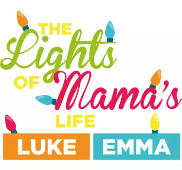 Mother and daughter t-shirt mama's lights party - TenStickers