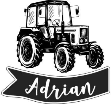Kids t-shirt with personalized tractor name - TenStickers