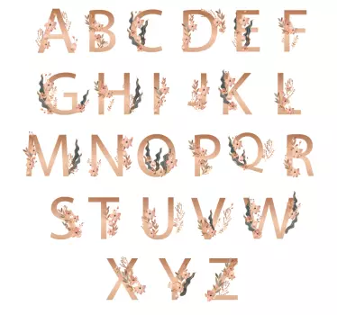T-shirt with name floral initial a - TenStickers