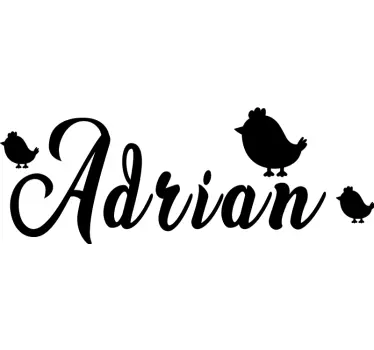 T-shirt with name personalized bird design - TenStickers