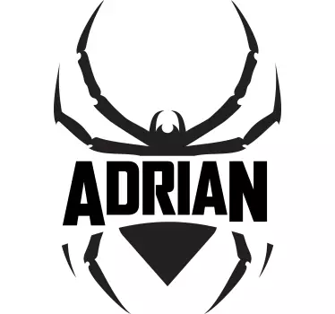 Kids t-shirt spider themed name tee - TenStickers
