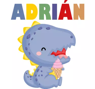Kids t-shirt cute dinosaur with ice cream - TenStickers