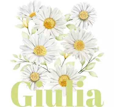 T-shirt with name floral personalized design - TenStickers