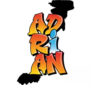 Modern graffiti custom name shirt - TenStickers