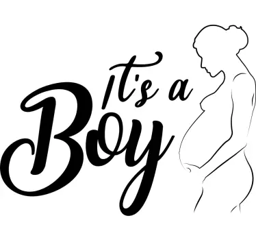Mother and daughter t-shirt it's a boy announcement - TenStickers