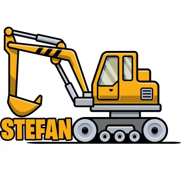 Kids t-shirt excavator custom apparel - TenStickers