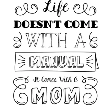 Life comes with mom t-shirt with name - TenStickers