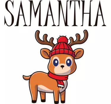 Mother and daughter t-shirt cute reindeer gift - TenStickers