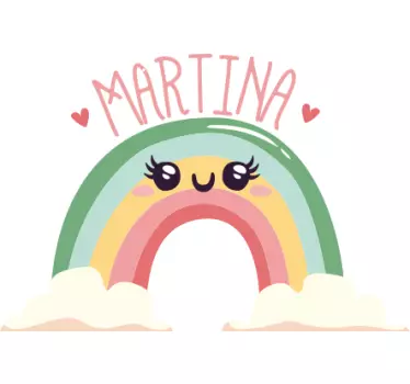 Kids t-shirt joyful rainbow customization - TenStickers