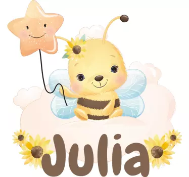Kids t-shirt with adorable bee and star design - TenStickers