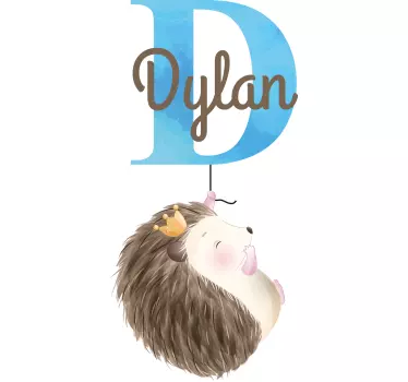 Baby t-shirt dylan with hedgehog crown - TenStickers