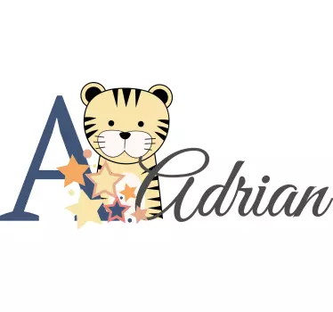 Baby t-shirt personalized with tiger theme - TenStickers