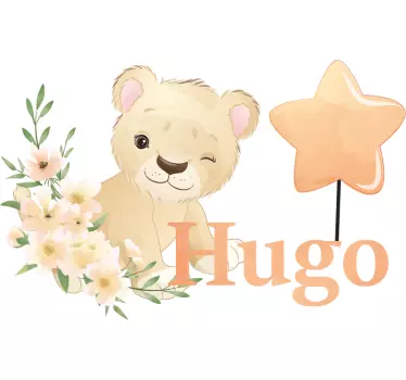 Baby t-shirt cute lion with star - TenStickers