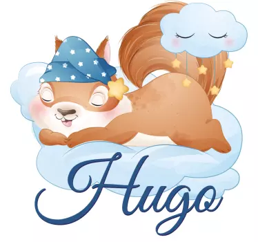 Baby t-shirt sleepy squirrel design - TenStickers