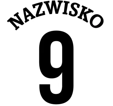 T-shirt with name custom athlete number - TenStickers