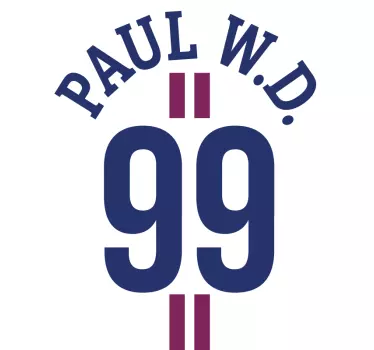 T-shirt with name custom name number - TenStickers