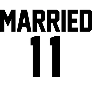 Customisable married since design matching shirts for couples - TenStickers