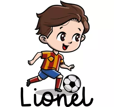 Cute soccer player kids t-shirt - TenStickers