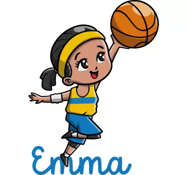 Girl basketball player Kids t-shirt - TenStickers