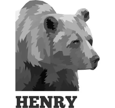 Bear outline with name t-shirt - TenStickers