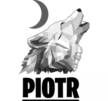Wolf howling moon t-shirt - TenStickers