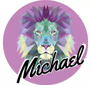 Colorful lion portrait t-shirt - TenStickers