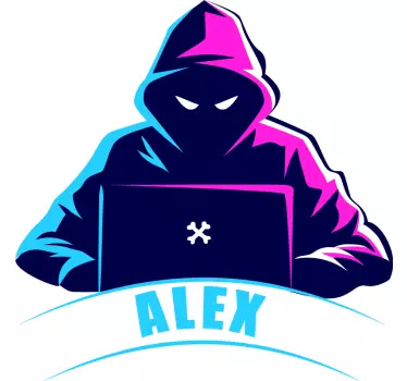 Hacker T-shirts with name - TenStickers