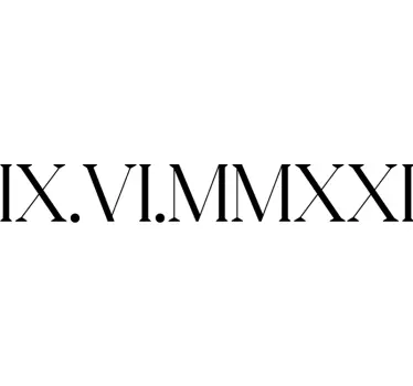 Custom Roman number couple shirts - TenStickers