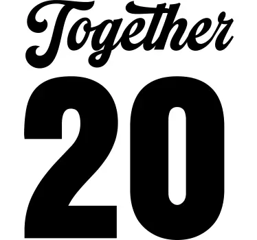 Together since custom couple t shirts - TenStickers