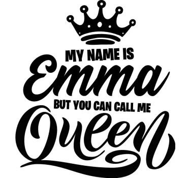 Call me Queen. T-shirts with name - TenStickers