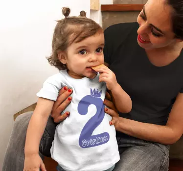 Baby t-shirt celebrating 2nd birthday - TenStickers