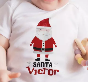 Baby t-shirt cheerful santa victor - TenStickers