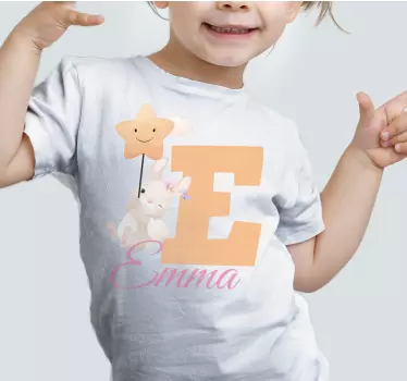 Baby t-shirt e with star balloon design - TenStickers