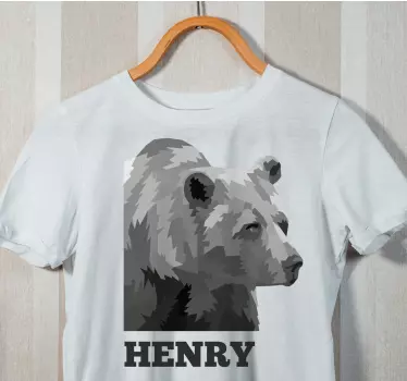 Bear outline with name t-shirt - TenStickers
