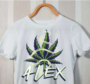 Cannabis illustration graffiti shirt - TenStickers