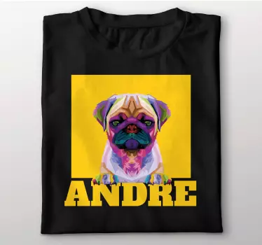 Custom colorful dog portrait t-shirt - TenStickers