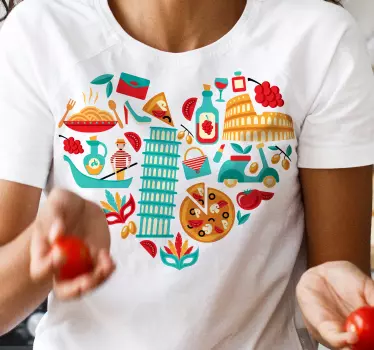 Food love celebration t-shirt with name - TenStickers