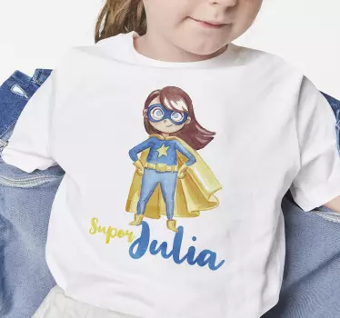 Girl superhero personalized Kids t-shirt - TenStickers