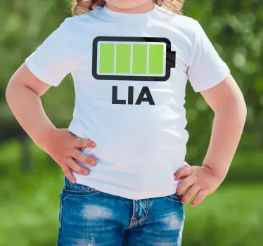 Kids t-shirt charged up energy - TenStickers